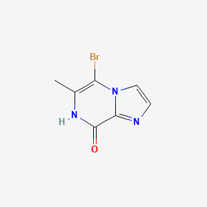 molecular formula C7H6BrN3O B15338490 5-Bromo-6-methylimidazo[1,2-a]pyrazin-8-ol 