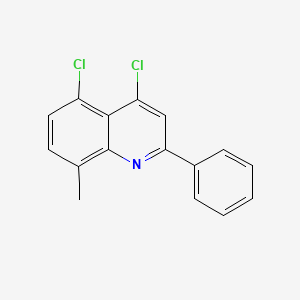 molecular formula C16H11Cl2N B15338527 4,5-Dichloro-8-methyl-2-phenylquinoline CAS No. 1155604-94-6