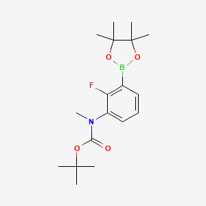 [2-Fluoro-3-(4,4,5,5-tetramethyl-[1,3,2]dioxaborolan-2-yl)-phenyl]-methyl-carbamic acid tert-butyl ester