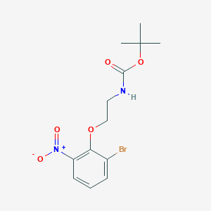 molecular formula C13H17BrN2O5 B15338563 tert-Butyl (2-(2-bromo-6-nitrophenoxy)ethyl)carbamate 