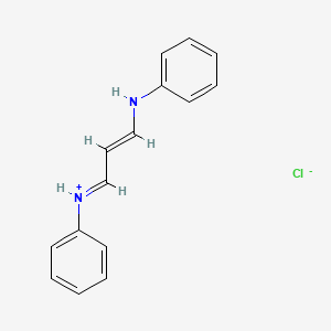 molecular formula C15H15ClN2 B15338595 N-[(E,2E)-3-anilino-2-propenylidene]benzenaminium chloride 