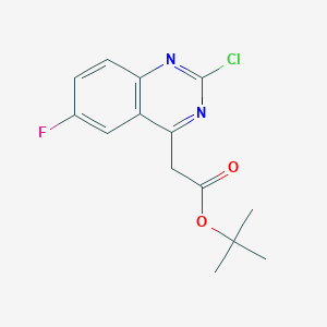 tert-Butyl 2-Chloro-6-fluoroquinazoline-4-acetate