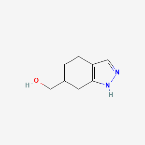 molecular formula C8H12N2O B15338636 (4,5,6,7-Tetrahydro-1H-indazol-6-yl)methanol 