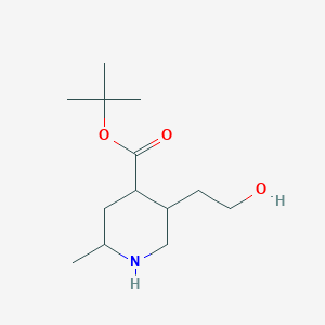 (2R,4S,5R)-4-Boc-5-(2-hydroxyethyl)-2-methylpiperidine