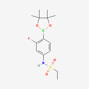 N-(3-Fluoro-4-(4,4,5,5-tetramethyl-1,3,2-dioxaborolan-2-yl)phenyl)ethanesulfonamide