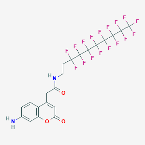 2-(7-Amino-2-oxo-2H-chromen-4-yl)-N-(3,3,4,4,5,5,6,6,7,7,8,8,9,9,10,10,10-heptadecafluorodecyl)acetamide