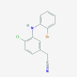 2-[3-[(2-Bromophenyl)amino]-4-chlorophenyl]acetonitrile