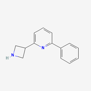 molecular formula C14H14N2 B15338715 2-(3-Azetidinyl)-6-phenylpyridine 