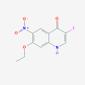 molecular formula C11H9IN2O4 B15338723 7-Ethoxy-4-hydroxy-3-iodo-6-nitroquinoline 