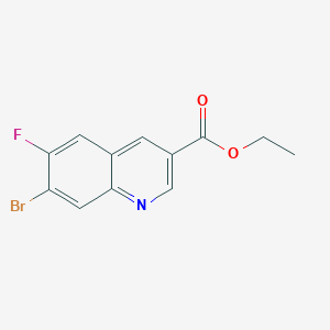 molecular formula C12H9BrFNO2 B15338777 Ethyl 7-Bromo-6-fluoroquinoline-3-carboxylate 