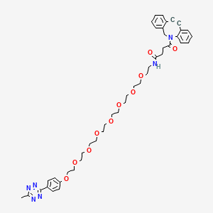 molecular formula C44H54N6O10 B15338809 Methyltetrazine-PEG8-DBCO 