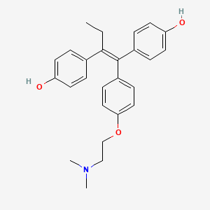 molecular formula C26H29NO3 B15338845 (E/Z)-4,4'-Dihydroxy Tamoxifen CAS No. 70822-67-2