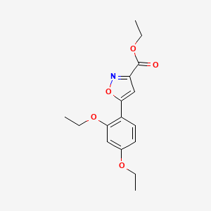 molecular formula C16H19NO5 B15338983 Ethyl 5-(2,4-Diethoxyphenyl)isoxazole-3-carboxylate 