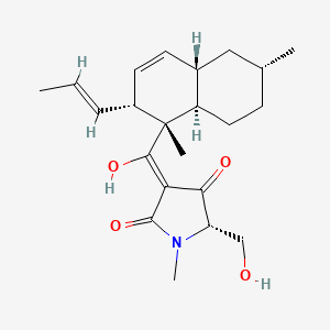 (3Z,5S)-3-[{(1S,2R,4aS,6R,8aR)-1,6-dimethyl-2-[(1E)-prop-1-en-1-yl]-1,2,4a,5,6,7,8,8a-octahydronaphthalen-1-yl}(hydroxy)methylidene]-5-(hydroxymethyl)-1-methylpyrrolidine-2,4-dione