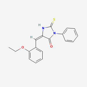 (5E)-5-(2-ethoxybenzylidene)-2-mercapto-3-phenyl-3,5-dihydro-4H-imidazol-4-one