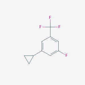 molecular formula C10H8F4 B15339050 1-Cyclopropyl-3-fluoro-5-(trifluoromethyl)benzene 