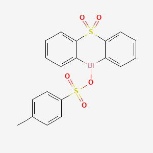 molecular formula C19H15BiO5S2 B15339057 5,5-dioxido-10H-dibenzo[b,e][1,4]thiabismin-10-yl 4-methylbenzenesulfonate 