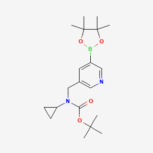 Cyclopropyl-[5-(4,4,5,5-tetramethyl-[1,3,2]dioxaborolan-2-yl)-pyridin-3-ylmethyl]-carbamic acid tert-butyl ester