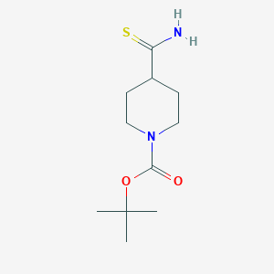 molecular formula C11H20N2O2S B153391 叔丁基 4-氨基甲酰硫代哌啶-1-甲酸酯 CAS No. 214834-18-1