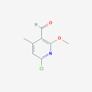 molecular formula C8H8ClNO2 B15339101 6-Chloro-2-methoxy-4-methylnicotinaldehyde 