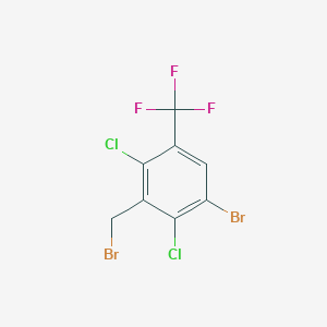 molecular formula C8H3Br2Cl2F3 B15339107 3-Bromo-2,6-dichloro-5-(trifluoromethyl)benzyl bromide 