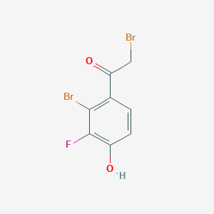 molecular formula C8H5Br2FO2 B15339114 2'-Bromo-3'-fluoro-4'-hydroxyphenacyl bromide 