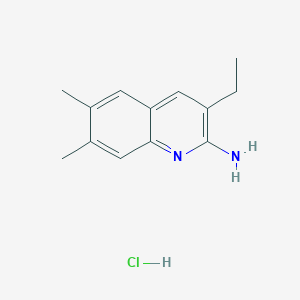 2-Amino-6,7-dimethyl-3-ethylquinoline hydrochloride