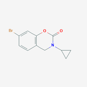 molecular formula C11H10BrNO2 B15339151 7-Bromo-3-cyclopropyl-3,4-dihydro-2H-benzo[e][1,3]oxazin-2-one 