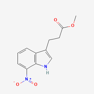 molecular formula C12H12N2O4 B15339152 Methyl 3-(7-Nitro-3-indolyl)propanoate 