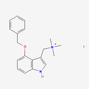 molecular formula C19H23IN2O B15339190 2-(4-Benzyloxy-indol-3-yl)-N,N,N-trimethylethanammonium Iodide 