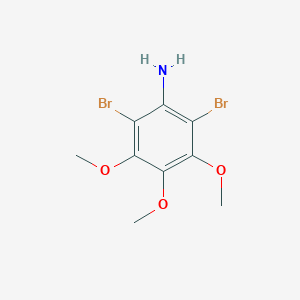 molecular formula C9H11Br2NO3 B15339197 2,6-Dibromo-3,4,5-trimethoxyaniline 