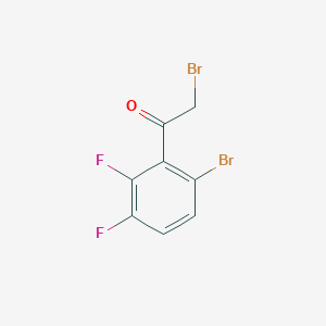 molecular formula C8H4Br2F2O B15339199 6'-Bromo-2',3'-difluorophenacyl bromide 