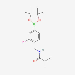 N-(2-fluoro-4-(4,4,5,5-tetramethyl-1,3,2-dioxaborolan-2-yl)benzyl)isobutyramide