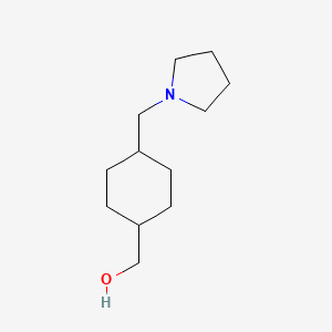 molecular formula C12H23NO B15339211 ((1r,4r)-4-(Pyrrolidin-1-ylmethyl)cyclohexyl)methanol 