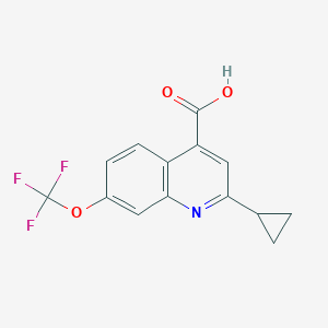 2-Cyclopropyl-7-(trifluoromethoxy)quinoline-4-carboxylic Acid