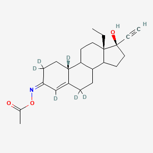 molecular formula C23H31NO3 B15339247 17-Desacetyl Norgestimate-N-acetate-D6 (major) 