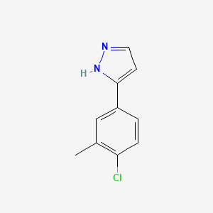 molecular formula C10H9ClN2 B15339255 3-(4-Chloro-3-methylphenyl)pyrazole 