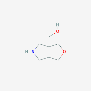 molecular formula C7H13NO2 B15339266 {hexahydro-1H-furo[3,4-c]pyrrol-3a-yl}methanol 