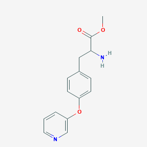 molecular formula C15H16N2O3 B15339333 Methyl 2-amino-3-(4-(pyridin-3-yloxy)phenyl)propanoate 