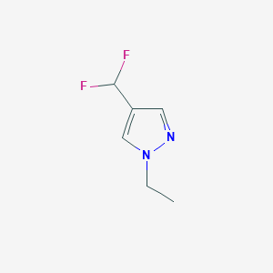 molecular formula C6H8F2N2 B15339376 4-(Difluoromethyl)-1-ethyl-1H-pyrazole 