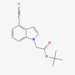 molecular formula C16H17NO2 B15339383 tert-Butyl 2-(4-ethynyl-1H-indol-1-yl)acetate 