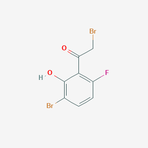 molecular formula C8H5Br2FO2 B15339414 3'-Bromo-6'-fluoro-2'-hydroxyphenacyl bromide 