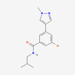 3-Bromo-N-isobutyl-5-(1-methyl-1H-pyrazol-4-yl)benzamide