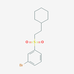 molecular formula C14H19BrO2S B15339461 1-Bromo-3-((2-cyclohexylethyl)sulfonyl)benzene 