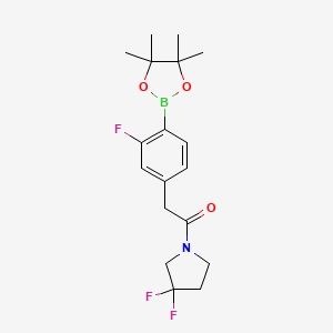 1-(3,3-Difluoropyrrolidin-1-yl)-2-(3-fluoro-4-(4,4,5,5-tetramethyl-1,3,2-dioxaborolan-2-yl)phenyl)ethanone