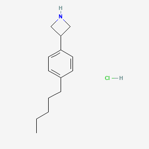 molecular formula C14H22ClN B15339544 3-(4-Pentylphenyl)azetidine Hydrochloride 