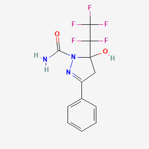 1-Carbamoyl-4,5-dihydro-5-hydroxy-5-pentafluoroethyl-3-(phenyl)pyrazole