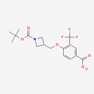 3-(4-Carboxy-2-trifluoromethyl-phenoxymethyl)-azetidine-1-carboxylic acid tert-butyl ester