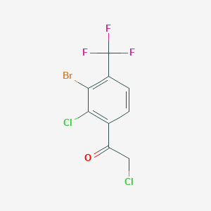 molecular formula C9H4BrCl2F3O B15339695 3'-Bromo-2'-chloro-4'-(trifluoromethyl)phenacyl chloride 