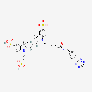 2-[(E,3E)-3-[3,3-dimethyl-5-sulfo-1-(3-sulfopropyl)indol-2-ylidene]prop-1-enyl]-3,3-dimethyl-1-[6-[[4-(6-methyl-1,2,4,5-tetrazin-3-yl)phenyl]methylamino]-6-oxohexyl]indol-1-ium-5-sulfonate